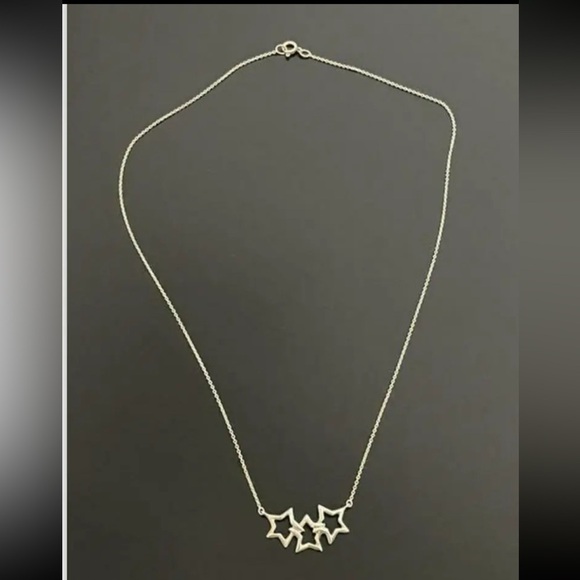 Tiffany & Co. 3 Triple Star Pendant Necklace Silver 925 - Picture 2 of 3
